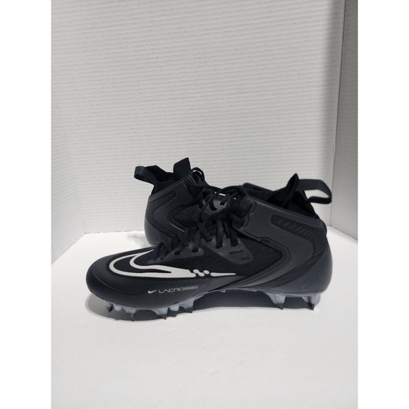 Nike Alpha Huarache 8 Elite LAX Lacrosse Cleats BLACK SMOKE CW4440-011 Men Sz 9 - Picture 8 of 10